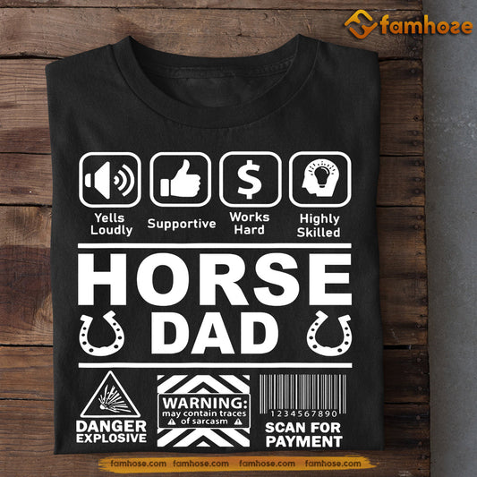 Horse T-shirt, Horse Dad Scan For Payment, Father's Day Gift For Horse Lovers, Horse Riders, Equestrians