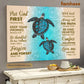 Turtle Poster & Canvas, Put God First Be Thankful In All Things Forgive Forget, Turtle Canvas Wall Art, Poster Gift For Turtle Lovers