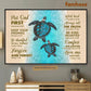 Turtle Poster & Canvas, Put God First Be Thankful In All Things Forgive Forget, Turtle Canvas Wall Art, Poster Gift For Turtle Lovers