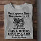 Cute Cat T-shirt, Once Upon A Time There Was A Girl Loved Cats Tattoos, Gift For Cat Lovers, Cat Tees, Cat Owners