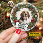 Personalized Dog Christmas Ornament, My Pet, Xmas Circle Ceramic Ornament Gift For Dog Lovers