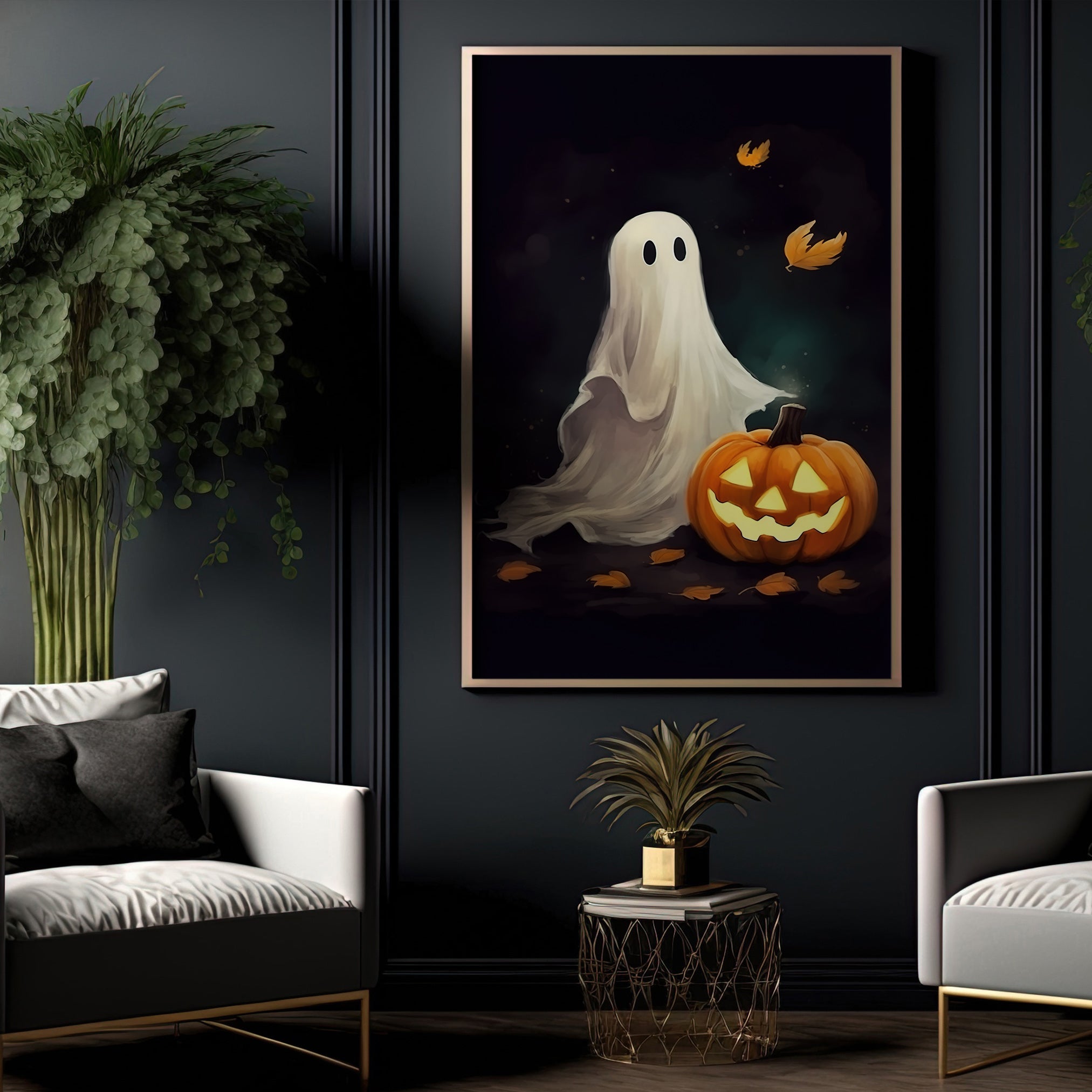 DIY Halloween Wall Décor | Free Halloween Silhouette Portrait Printables