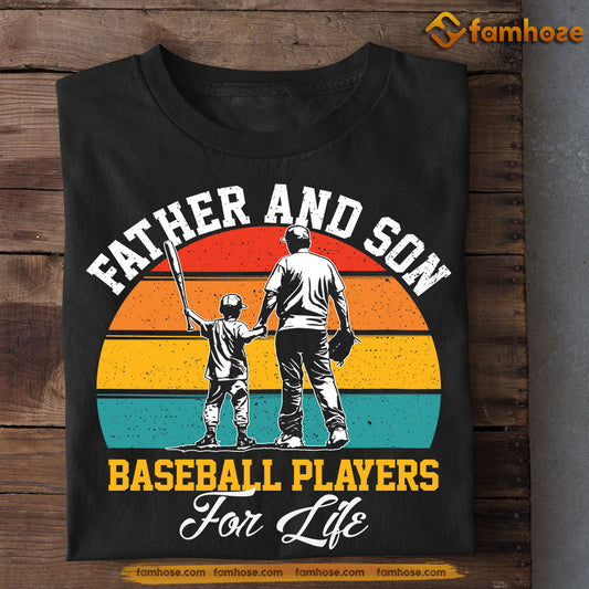 Vintage Baseball T-shirt, Father And Son Baseball Players, Father's Day Gift For Baseball Lovers, Baseball Players