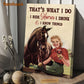 Cowgirl Poster & Canvas, That's What I Do I Ride I Drink I Know Things, Horse Canvas Wall Art, Poster Gift For Horse Lovers