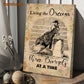 Barrel Racing Poster & Canvas, Living The Dream Three Barrels At A Time, Horse Canvas Wall Art, Poster Gift For Barrel Racing Lovers