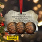 Personalized Motivational Basketball Christmas Ornament, It's Not About Being Better Than Someone Else, Xmas Aluminum Ornament Gift For Basketball Lovers