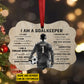 Personalized Motivational Goalkeeper Boy Christmas Ornament, I Am A Goalkeeper, Xmas Aluminum Ornament Gift For Soccer Lovers