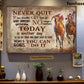 Horse Poster/Canvas, Never Quit If You Stumble Get Back Up Today Is Another Day, Horse Canvas Wall Art, Poster Gift For Horse Lovers