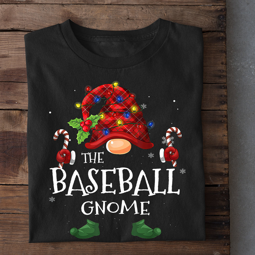 Baseball Christmas T-shirt, The Baseball Gnome, Gift For Baseball Lovers, Baseball Tees, Baseball Players