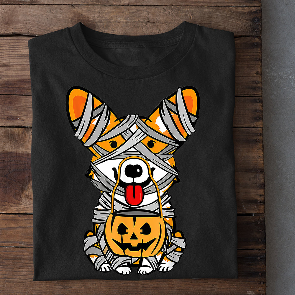 Halloween Dog T-shirt, Let's Costume With Corgi, Gift For Dog Lovers, Dog Owners, Dog Tees