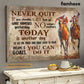 Horse Poster/Canvas, Never Quit If You Stumble Get Back Up Today Is Another Day, Horse Canvas Wall Art, Poster Gift For Horse Lovers