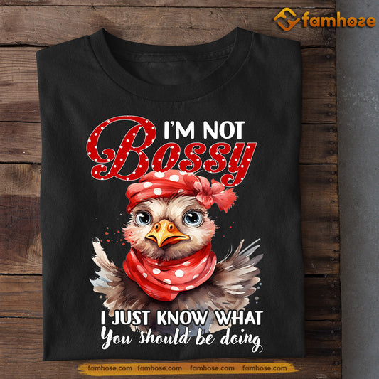 Funny Chicken T-shirt, I'm Not Bossy Just Know What You Should Be Doing, Gift For Chicken Lovers, Chicken Tees, Farmers Tees