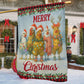 Funny Christmas Chicken Garden & House Flag, Merry Christmas Yard Flag, Xmas Gift For Chicken Lovers