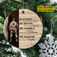Personalized Motivational Rugby Boy Christmas Ornament, Be Strong Be Brave, Xmas Circle Ceramic Ornament Gift For Rugby Lovers