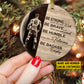 Personalized Motivational Rugby Boy Christmas Ornament, Be Strong Be Brave, Xmas Circle Ceramic Ornament Gift For Rugby Lovers