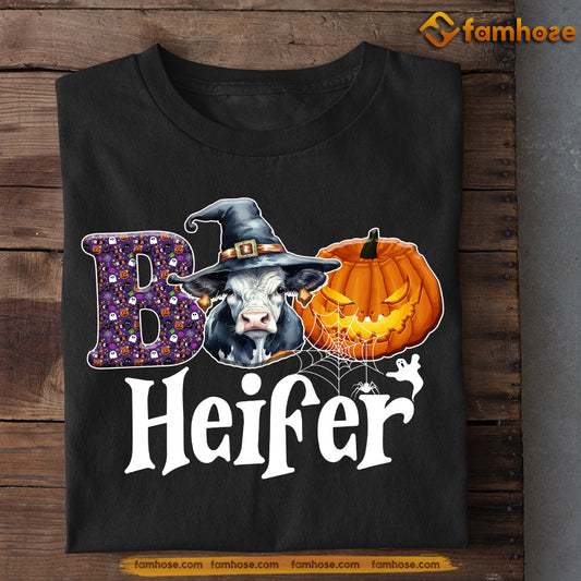 Cool Halloween Cow T-shirt, Boo Heifer, Gift For Cow Lovers, Cow Tees, Farmers Tees