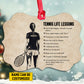 Personalized Tennis Girl Christmas Ornament, Tennis Life Lessons, Xmas Aluminum Ornament Gift For Tennis Lovers