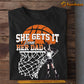 Funny Basketball T-shirt, She Gets It From Her Dad, Father's Day Gift For Basketball Lovers, Basketball Players