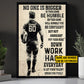 Personalized Motivational Rugby Boy Canvas Painting, Work Hard Everyday, Sports Wall Art Decor, Poster Gift For Rugby Lovers