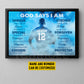 Personalized Rugby Boy Canvas Painting, God Says I Am, Sports Quotes Wall Art Decor, Poster Gift For Rugby Lovers