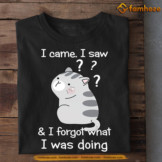 Funny Cat T-shirt, I Came I Saw I Forgot, Gift For Cat Lovers, Cat Owners Tee