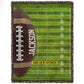 Personalized Football Field Fleece Blanket, Football Woven Blanket, Cool Sherpa Blanket Gift For Football Lovers