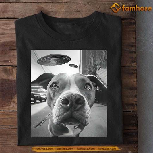 Funny Dog T-shirt, Dog's UFO Selfie, Gift For Dog Lovers, Dog Owners Tee