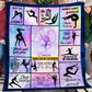 Personalized Gymnastics Girl Fleece Blanket, Chase Your Passions Woven Blanket, Cool Sherpa Blanket Gift For Gymnastics Lovers