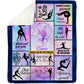 Personalized Gymnastics Girl Fleece Blanket, Chase Your Passions Woven Blanket, Cool Sherpa Blanket Gift For Gymnastics Lovers