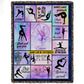 Personalized Gymnastics Girl Fleece Blanket, Chase Your Passions Woven Blanket, Cool Sherpa Blanket Gift For Gymnastics Lovers
