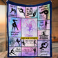 Personalized Gymnastics Girl Fleece Blanket, Chase Your Passions Woven Blanket, Cool Sherpa Blanket Gift For Gymnastics Lovers