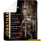 Personalized Jesus And Lion Fleece Blanket, Warrior of Faith Woven Blanket, Cool Sherpa Blanket Gift For Jesus Lovers, Lion Lovers