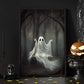 Ghost In Dark Forest Spooky Halloween Canvas Painting, Wall Art Decor - Dark Ghost Halloween Poster Gift