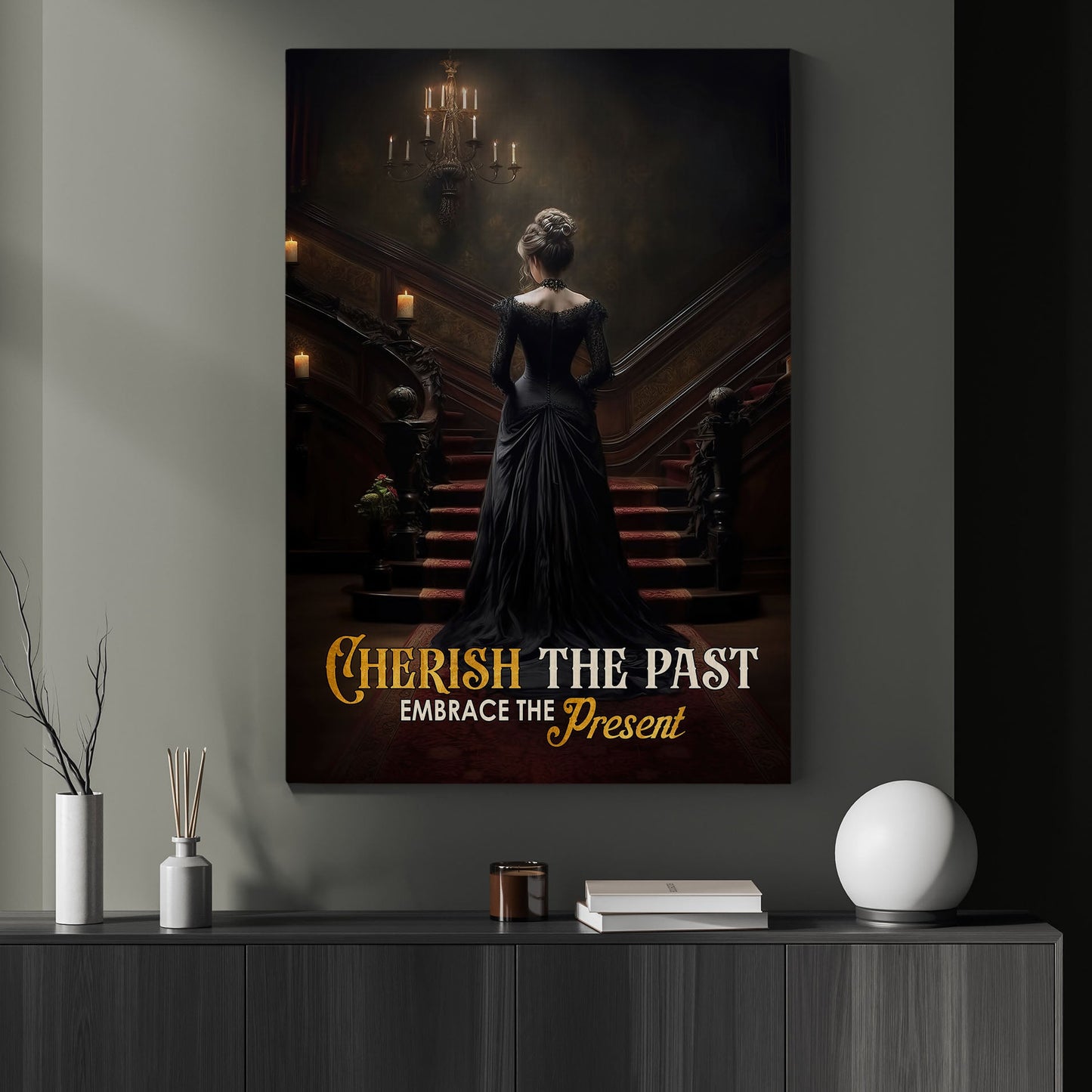 Cherish The Past Embrace The Present, Women Canvas Painting, Wall Art Decor - Women Poster Gift