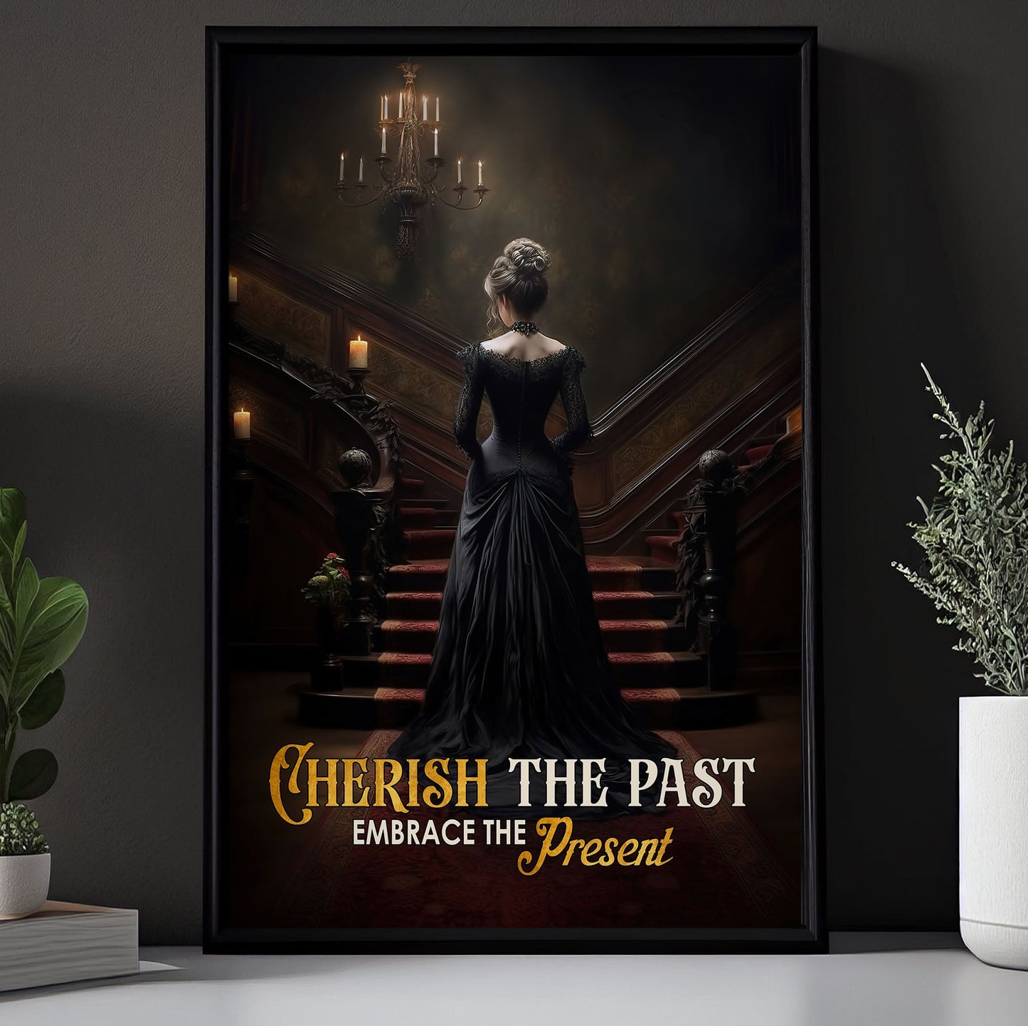 Cherish The Past Embrace The Present, Women Canvas Painting, Wall Art Decor - Women Poster Gift