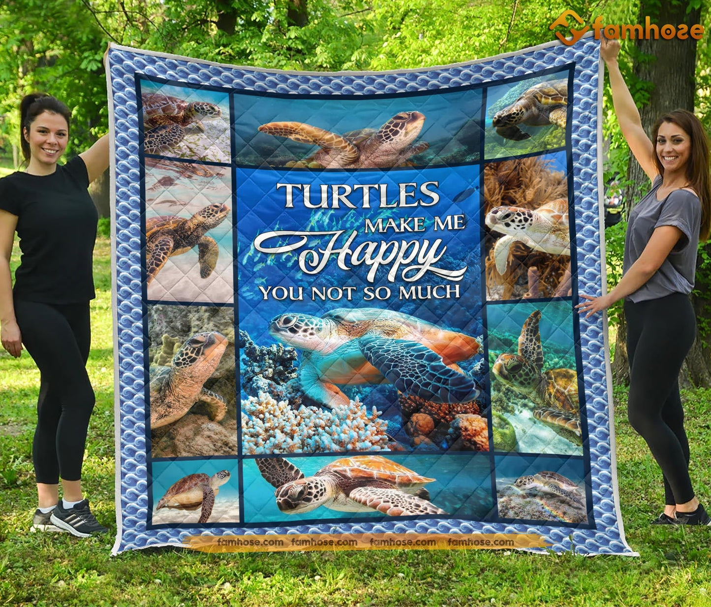 Turtle Blanket, Turtles Make Me Happy You Not So Much Fleece Blanket - Sherpa Blanket Gift For Turtle Lover, Turtle Owners