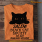 Halloween Black Cat T-shirt, Salem Black Cat, Gift For Cat Lovers, Cat Tees, Cat Owners