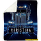 Personalized Trucker Fleece Blanket, Big Truck In Night Woven Blanket, Cool Sherpa Blanket Gift For Truck Drivers