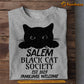 Halloween Black Cat T-shirt, Salem Black Cat, Gift For Cat Lovers, Cat Tees, Cat Owners