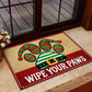 Christmas Dog Paws Doormat, Wipe Your Paws Doormat For Home Decor Housewarming Gift, Welcome Mat Gift For Dog Lovers