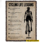 Personalized Cycling Girl Life Lessons Fleece Blanket, Cycling Woven Blanket, Cool Sherpa Blanket Gift For Cycling Lovers
