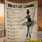 Personalized Ballet Girl Life Lessons Fleece Blanket, Ballet Woven Blanket, Cool Sherpa Blanket Gift For Ballet Lovers