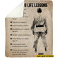 Personalized Jiu Jitsu Boy Life Lessons Fleece Blanket, Jiu Jitsu Woven Blanket, Cool Sherpa Blanket Gift For Jiu Jitsu Lovers