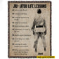 Personalized Jiu Jitsu Boy Life Lessons Fleece Blanket, Jiu Jitsu Woven Blanket, Cool Sherpa Blanket Gift For Jiu Jitsu Lovers