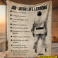Personalized Jiu Jitsu Boy Life Lessons Fleece Blanket, Jiu Jitsu Woven Blanket, Cool Sherpa Blanket Gift For Jiu Jitsu Lovers