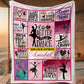 Personalized Ballet Girl Fleece Blanket, Born To Dance Woven Blanket, Cool Sherpa Blanket Gift For Ballet Lovers