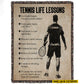Personalized Tennis Boy Life Lessons Fleece Blanket, Tennis Woven Blanket, Cool Sherpa Blanket Gift For Tennis Lovers