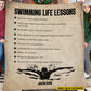Personalized Swimming Life Lessons Fleece Blanket, Swimming Woven Blanket, Cool Sherpa Blanket Gift For Swimming Lovers