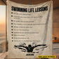 Personalized Swimming Life Lessons Fleece Blanket, Swimming Woven Blanket, Cool Sherpa Blanket Gift For Swimming Lovers