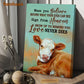 Cow Poster & Canvas, When You Believe Beyond What Your Eyes Can See Sign From Heaven, Cow Canvas Wall Art, Poster Gift For Cow Lovers